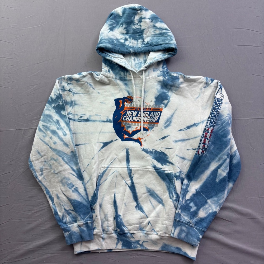 Port‎ & Company 2023 New England Championship Tie Dye Basketball Hoodie Blue 23